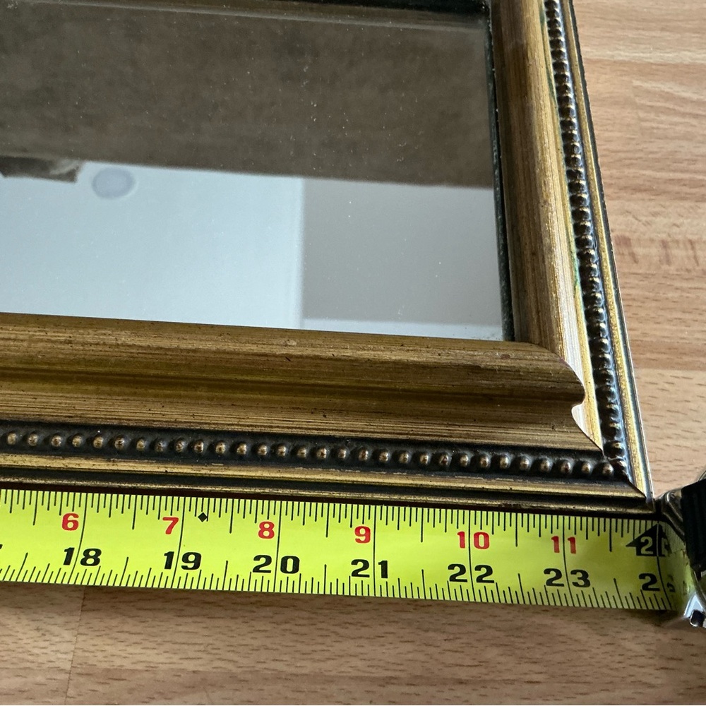 Vintage gold ornate framed mirror 24x9” - Picture 6 of 9